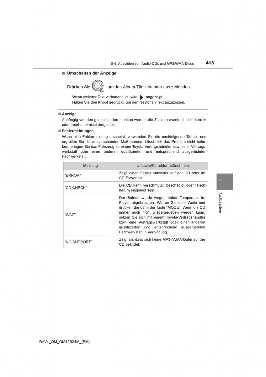 manual  Toyota RAV4 IV 4 Handbuch / page 413