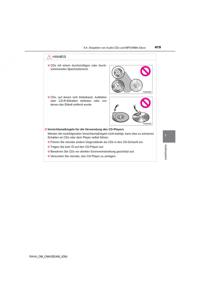 manual  Toyota RAV4 IV 4 Handbuch / page 419