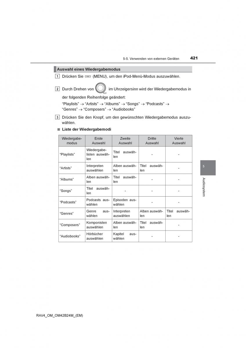 manual  Toyota RAV4 IV 4 Handbuch / page 421