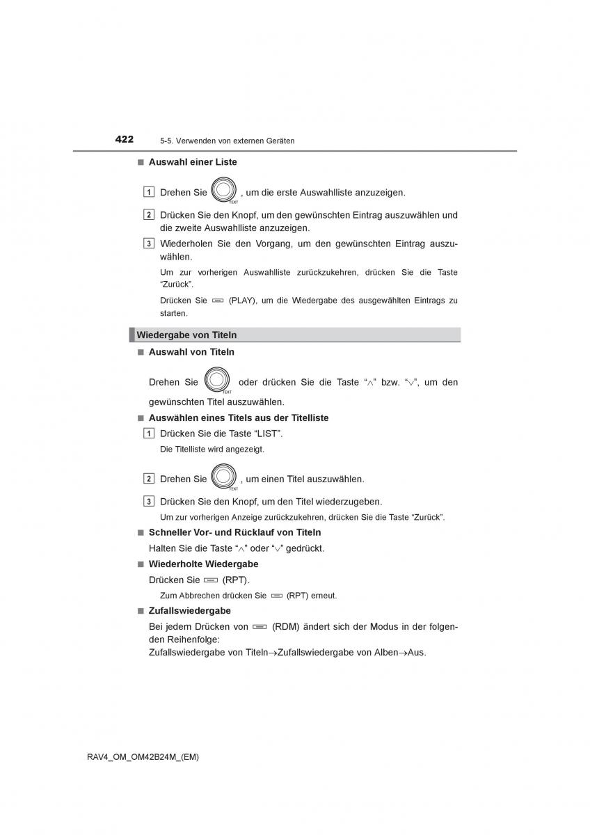 manual  Toyota RAV4 IV 4 Handbuch / page 422