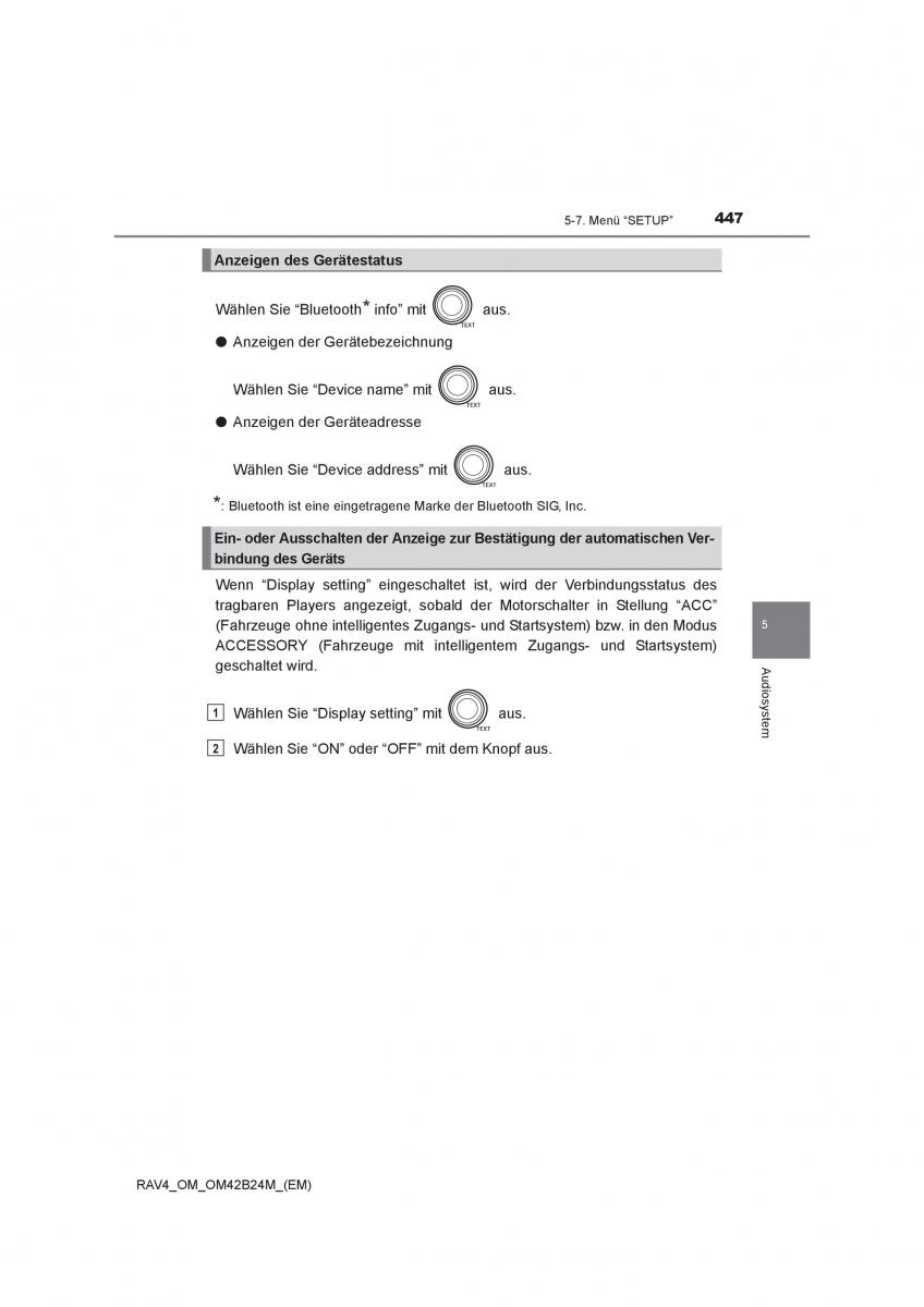 manual  Toyota RAV4 IV 4 Handbuch / page 447