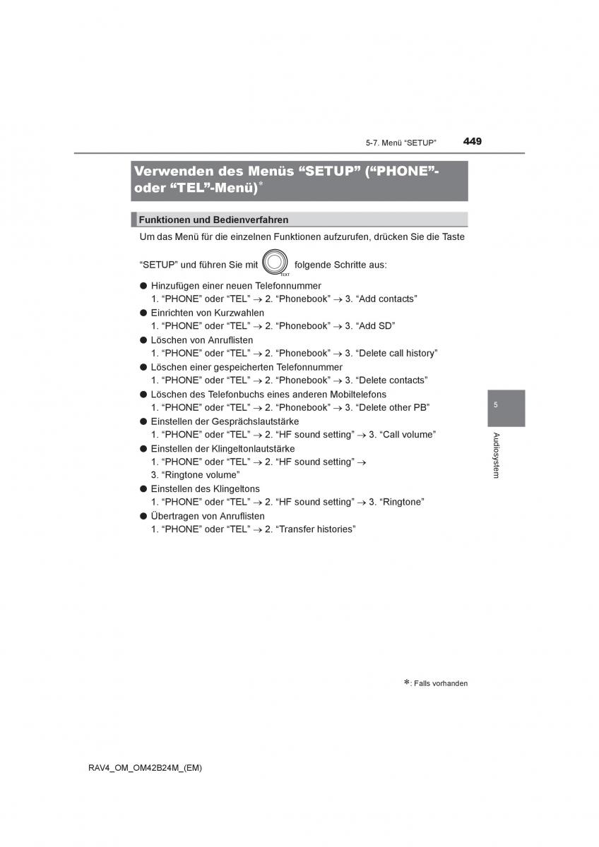 manual  Toyota RAV4 IV 4 Handbuch / page 449