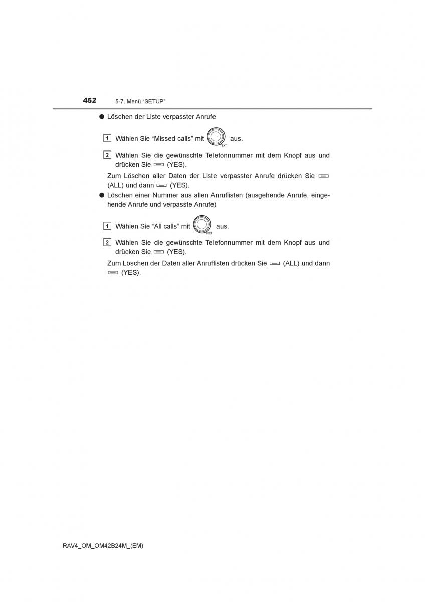 manual  Toyota RAV4 IV 4 Handbuch / page 452