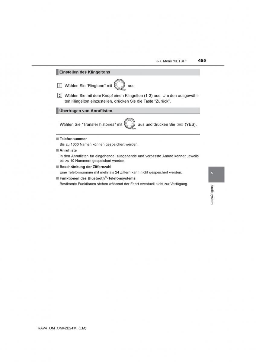 manual  Toyota RAV4 IV 4 Handbuch / page 455