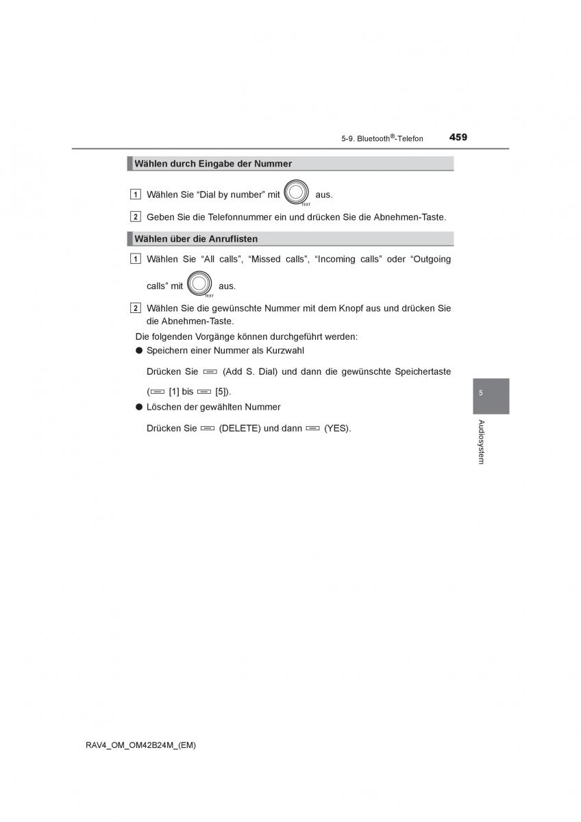 manual  Toyota RAV4 IV 4 Handbuch / page 459