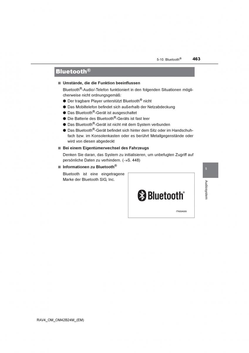 manual  Toyota RAV4 IV 4 Handbuch / page 463