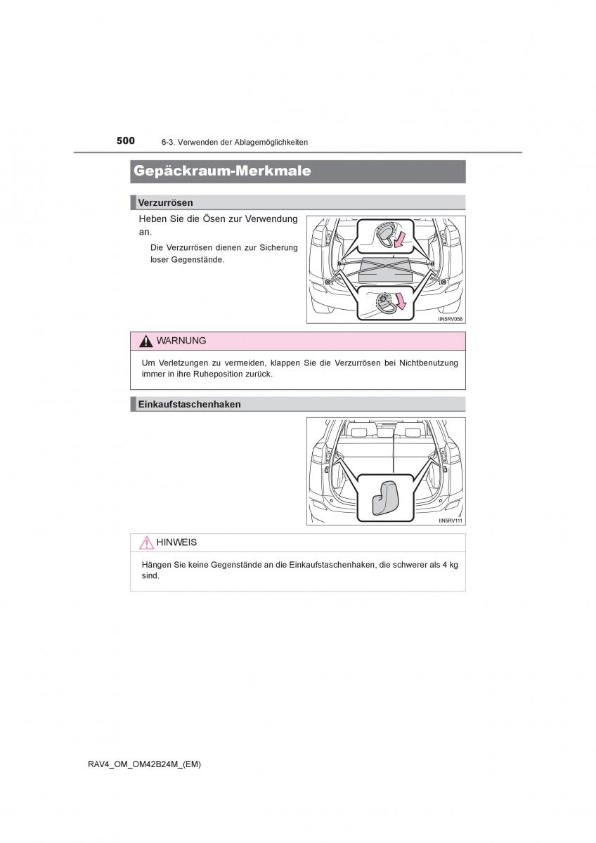 manual  Toyota RAV4 IV 4 Handbuch / page 500