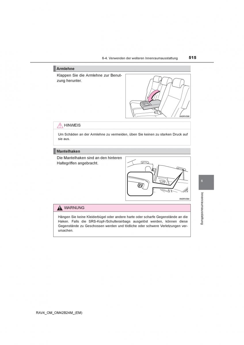 manual  Toyota RAV4 IV 4 Handbuch / page 515