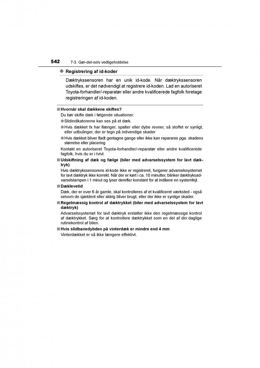 Toyota RAV4 IV 4 Bilens instruktionsbog / page 542