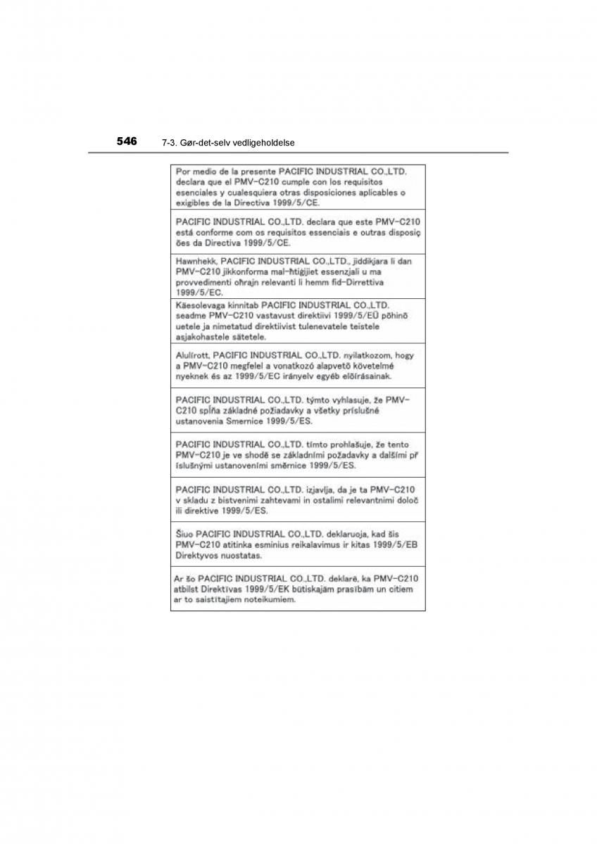 Toyota RAV4 IV 4 Bilens instruktionsbog / page 546