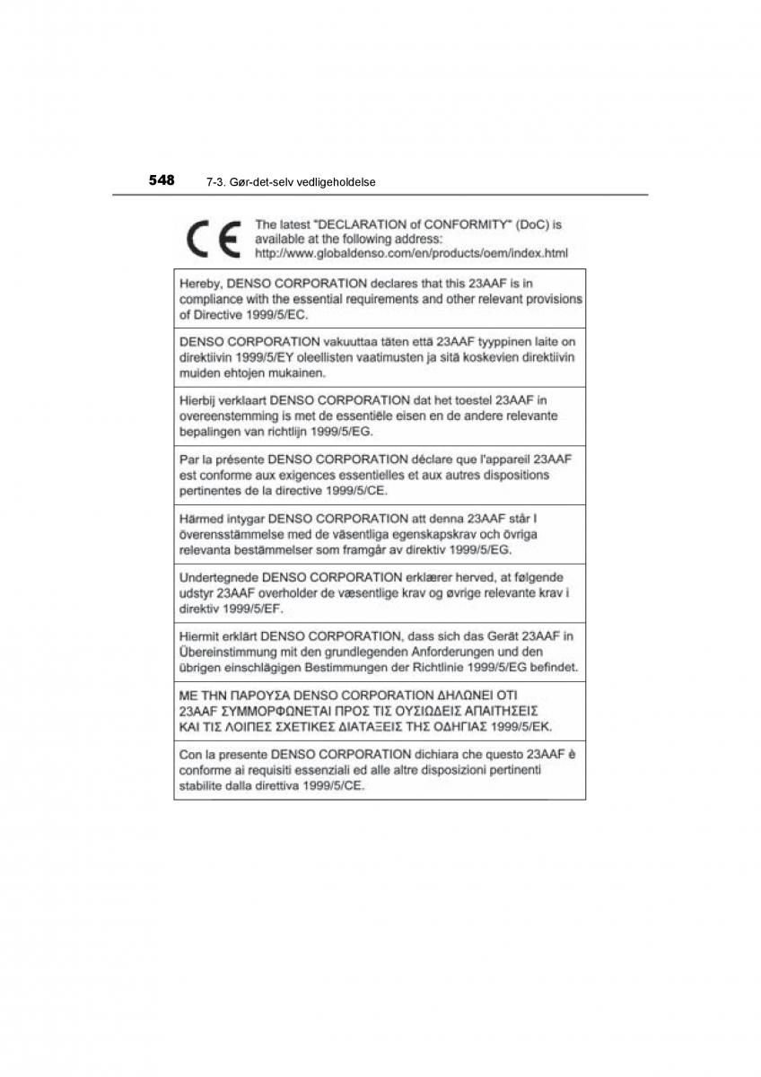 Toyota RAV4 IV 4 Bilens instruktionsbog / page 548