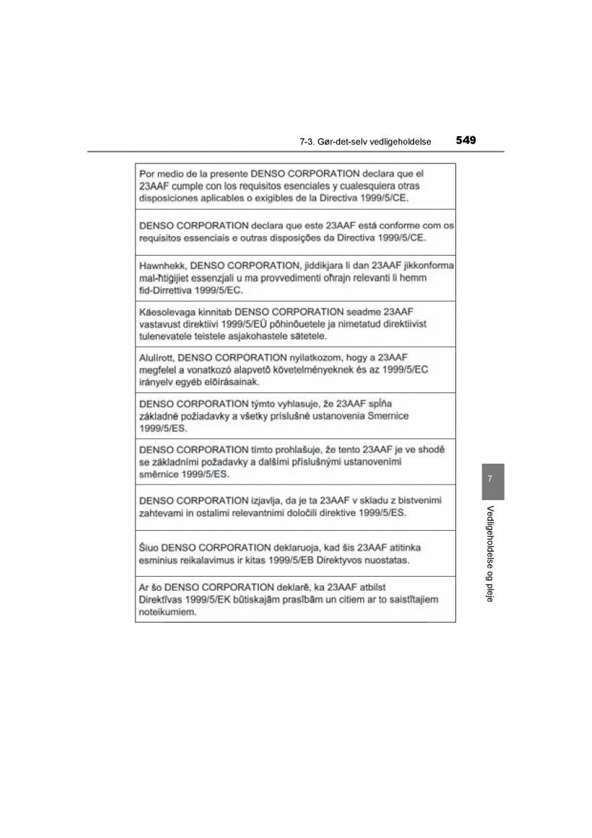 Toyota RAV4 IV 4 Bilens instruktionsbog / page 549