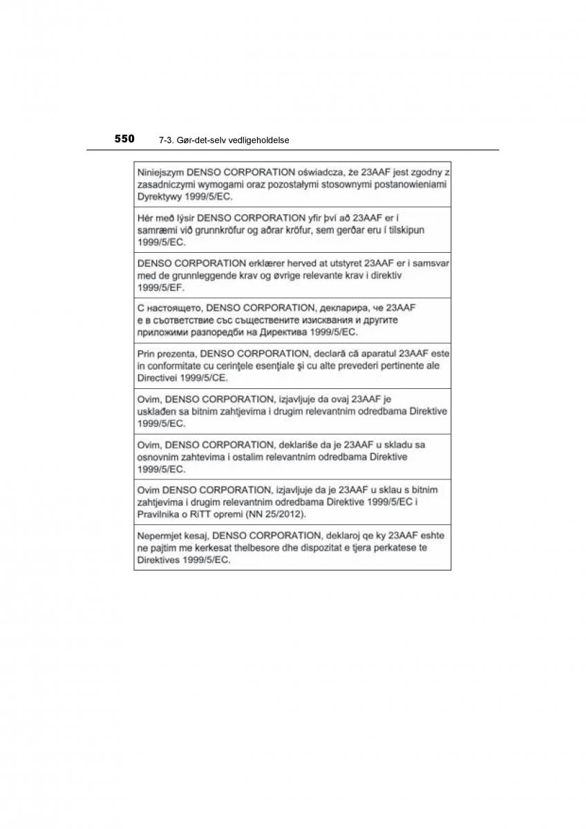 Toyota RAV4 IV 4 Bilens instruktionsbog / page 550