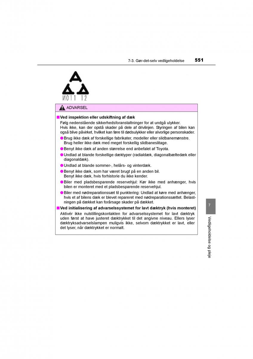 Toyota RAV4 IV 4 Bilens instruktionsbog / page 551