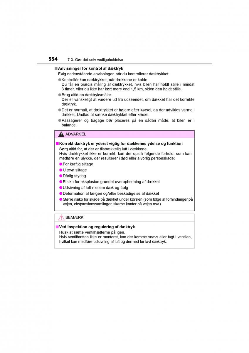 Toyota RAV4 IV 4 Bilens instruktionsbog / page 554