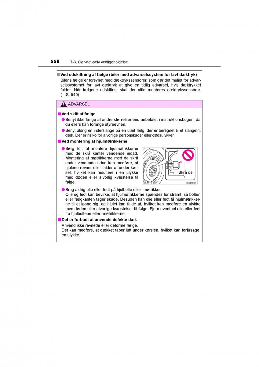 Toyota RAV4 IV 4 Bilens instruktionsbog / page 556