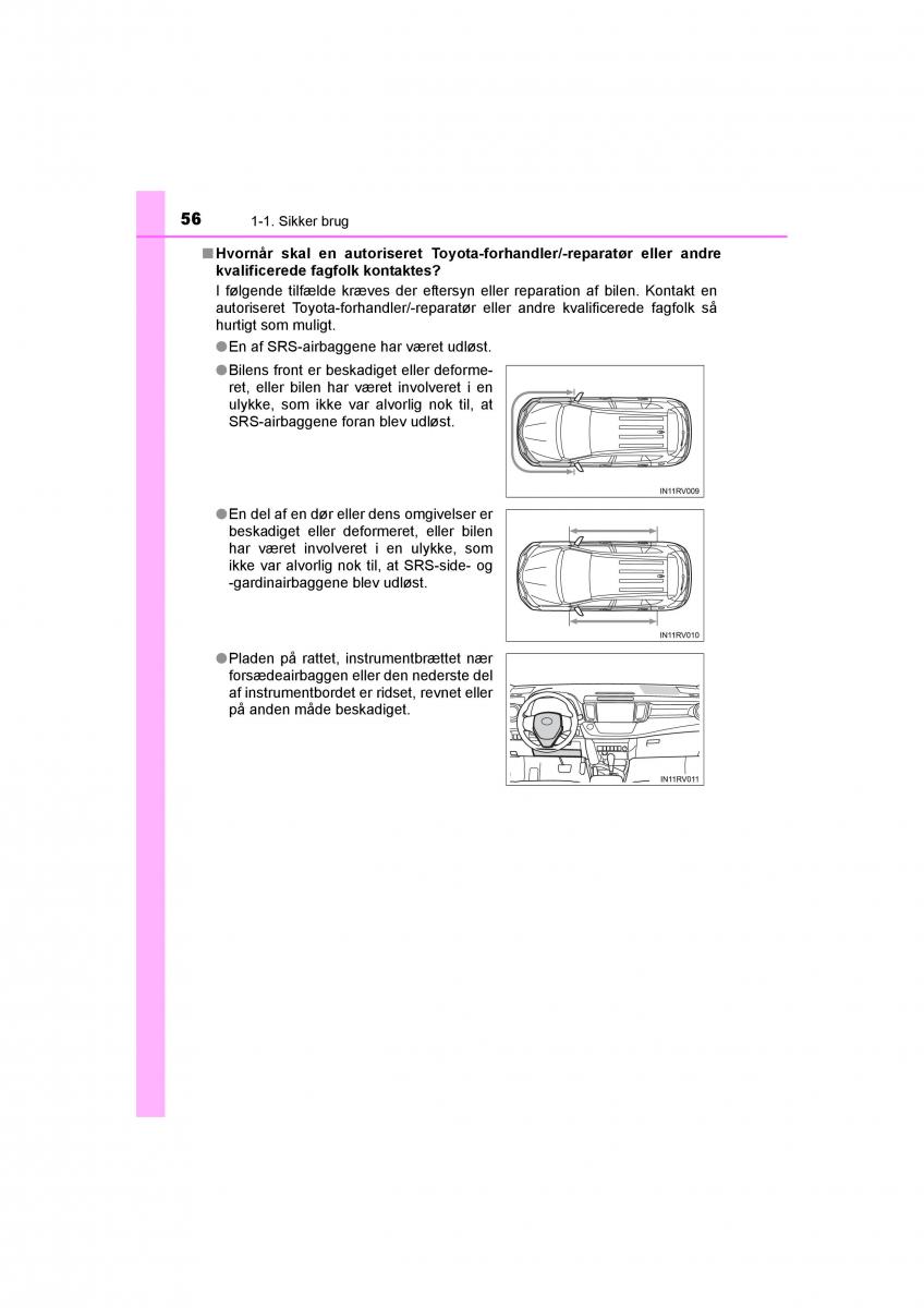 Toyota RAV4 IV 4 Bilens instruktionsbog / page 56