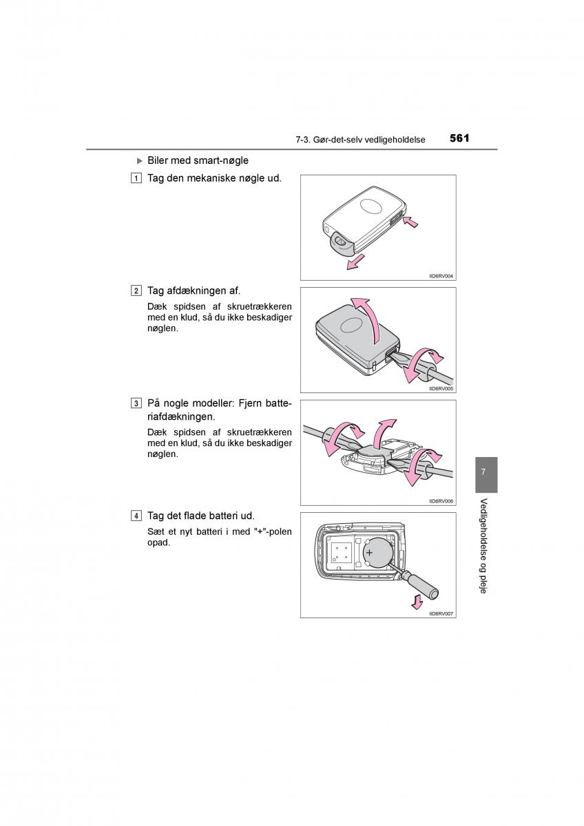 Toyota RAV4 IV 4 Bilens instruktionsbog / page 561