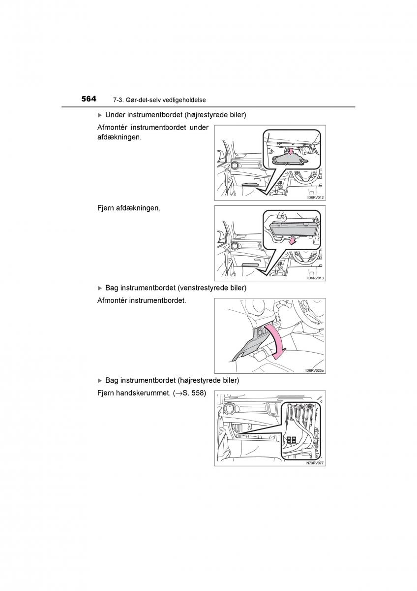 Toyota RAV4 IV 4 Bilens instruktionsbog / page 564