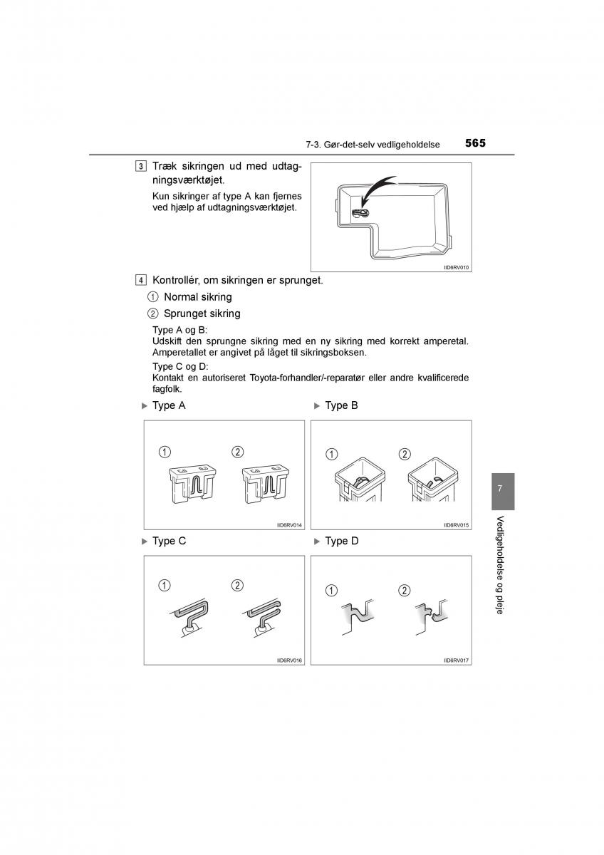 Toyota RAV4 IV 4 Bilens instruktionsbog / page 565