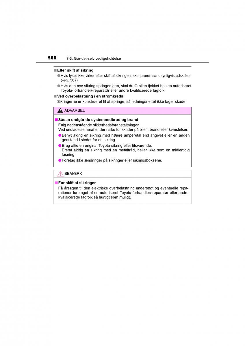 Toyota RAV4 IV 4 Bilens instruktionsbog / page 566