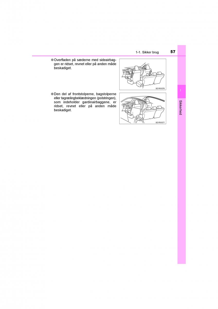 Toyota RAV4 IV 4 Bilens instruktionsbog / page 57