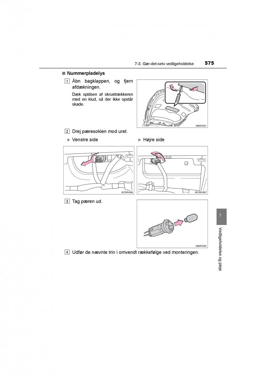 Toyota RAV4 IV 4 Bilens instruktionsbog / page 575