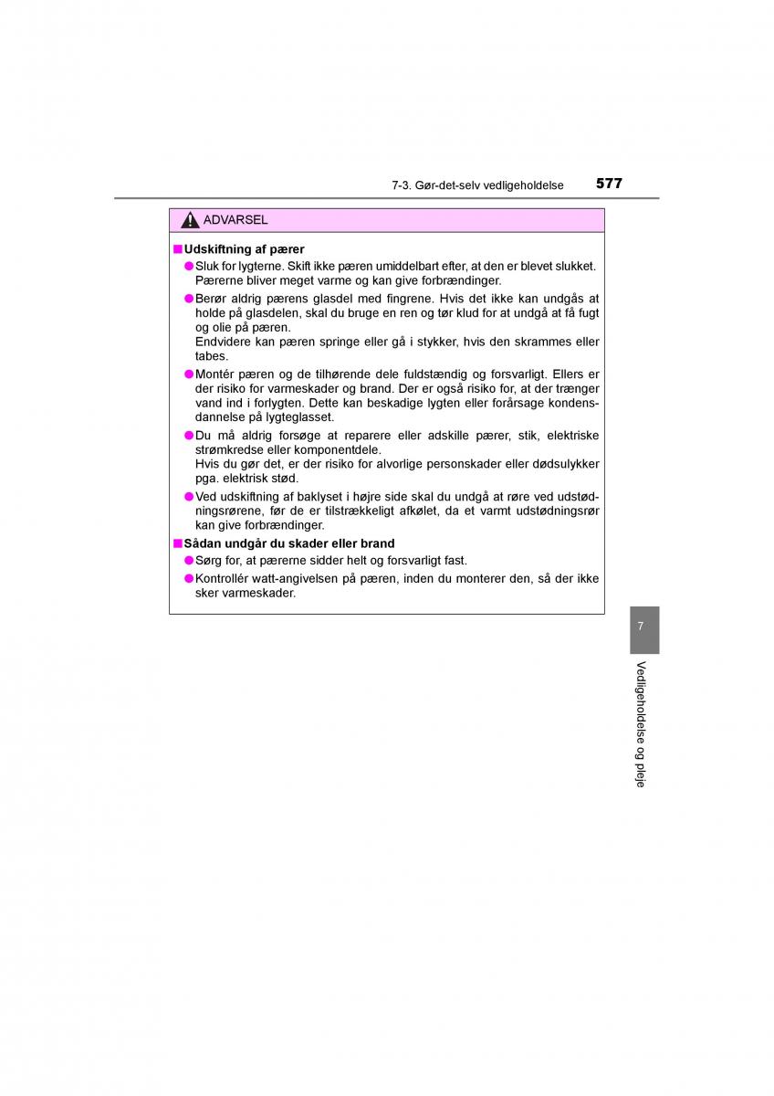 Toyota RAV4 IV 4 Bilens instruktionsbog / page 577