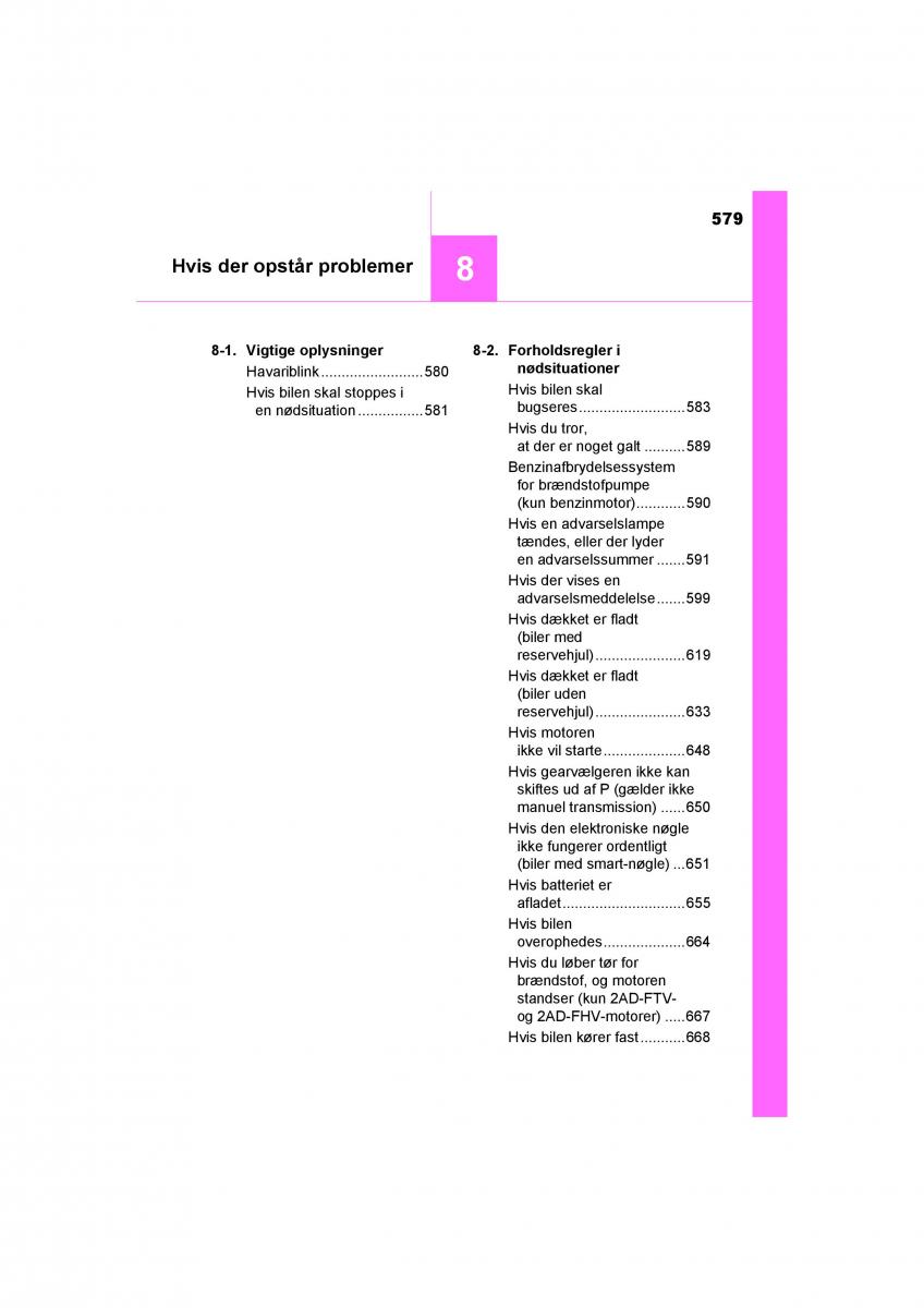 Toyota RAV4 IV 4 Bilens instruktionsbog / page 579