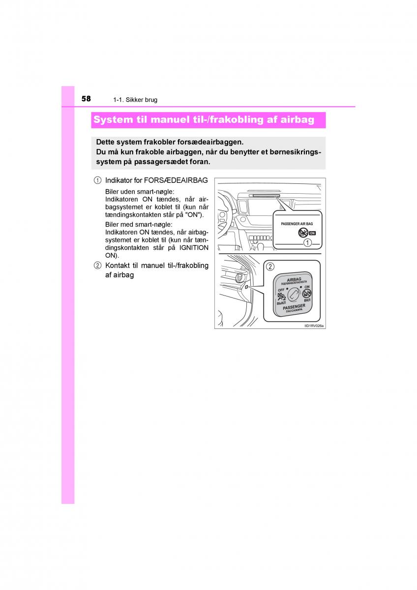 Toyota RAV4 IV 4 Bilens instruktionsbog / page 58