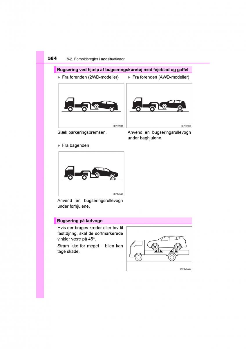 Toyota RAV4 IV 4 Bilens instruktionsbog / page 584