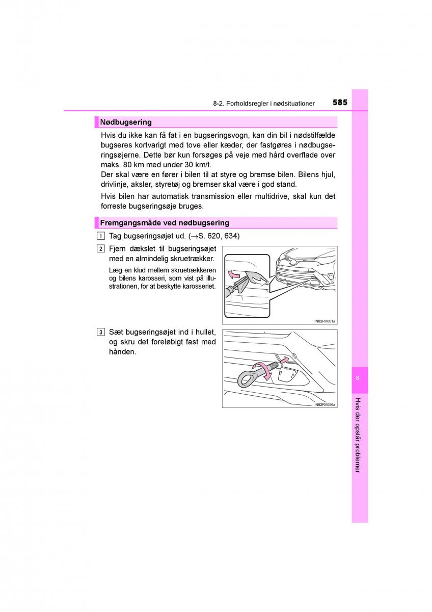 Toyota RAV4 IV 4 Bilens instruktionsbog / page 585