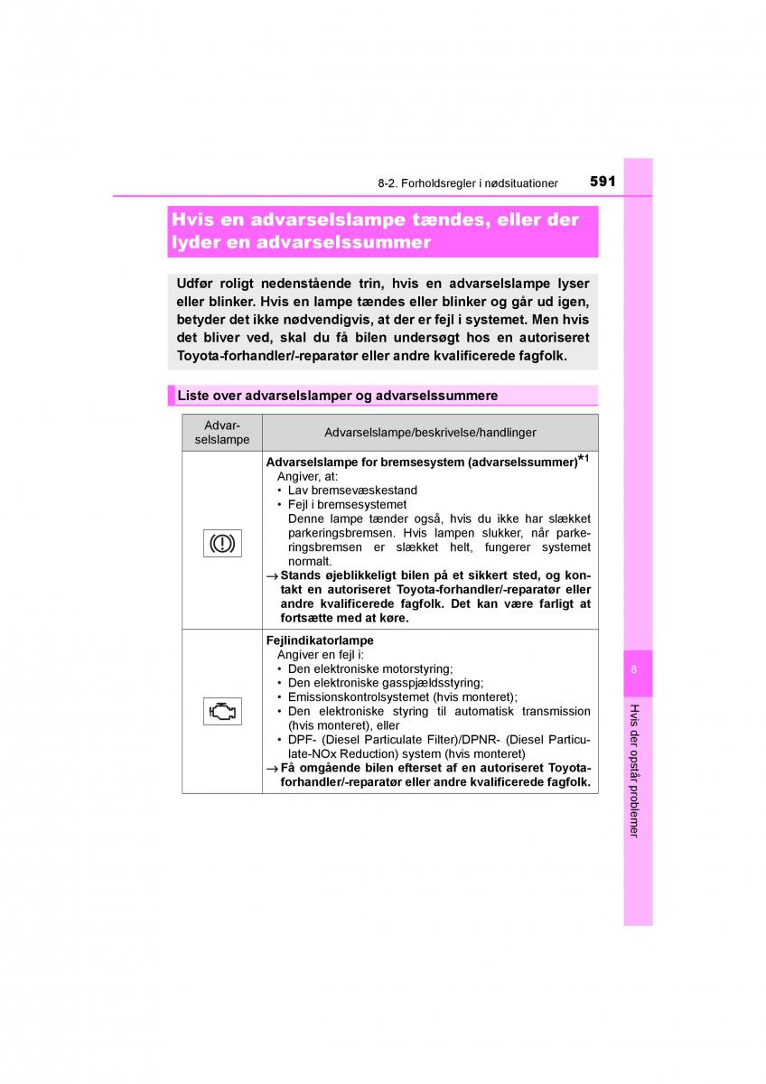 Toyota RAV4 IV 4 Bilens instruktionsbog / page 591