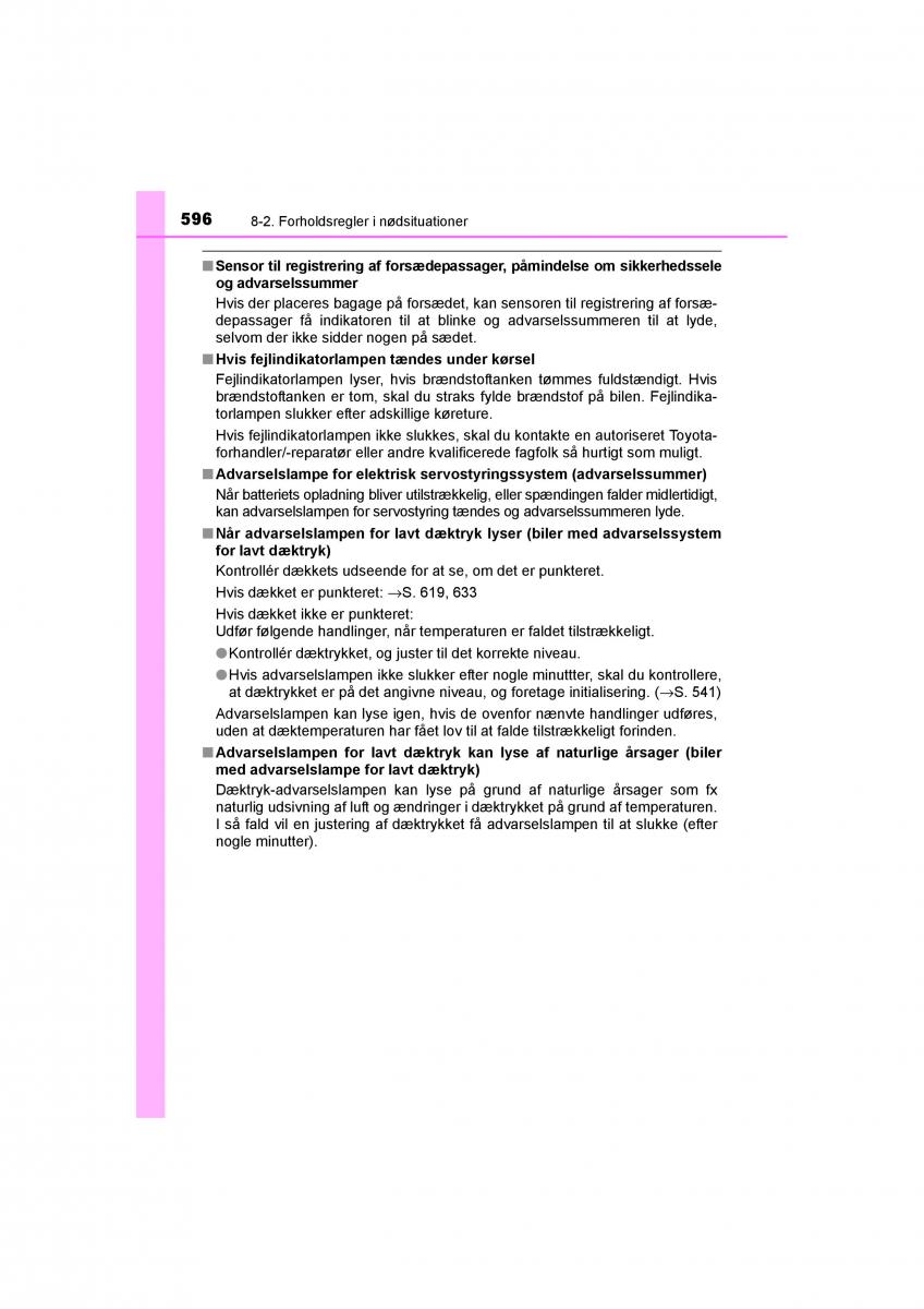 Toyota RAV4 IV 4 Bilens instruktionsbog / page 596