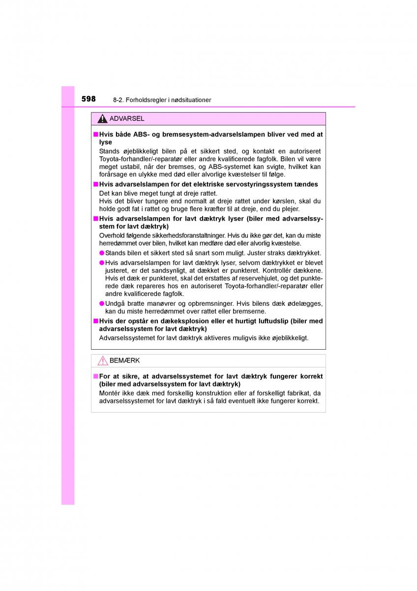 Toyota RAV4 IV 4 Bilens instruktionsbog / page 598