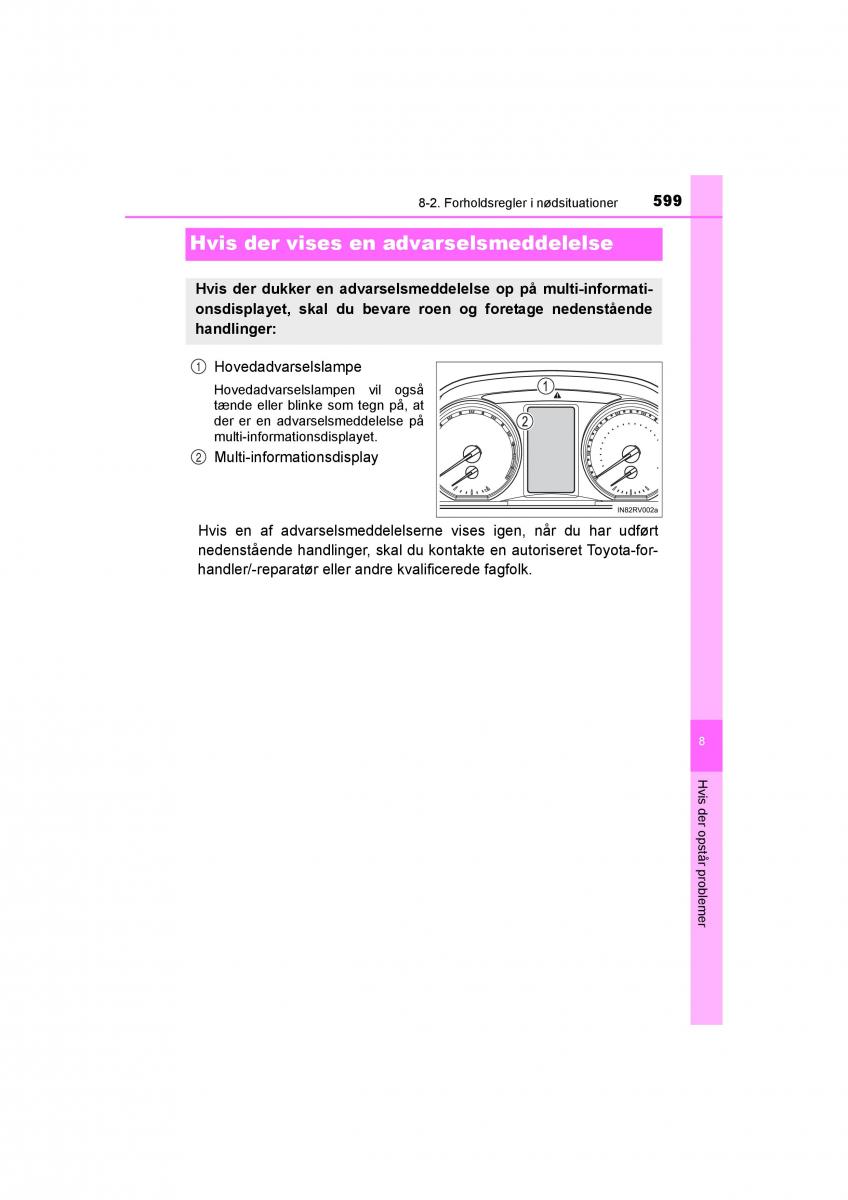 Toyota RAV4 IV 4 Bilens instruktionsbog / page 599