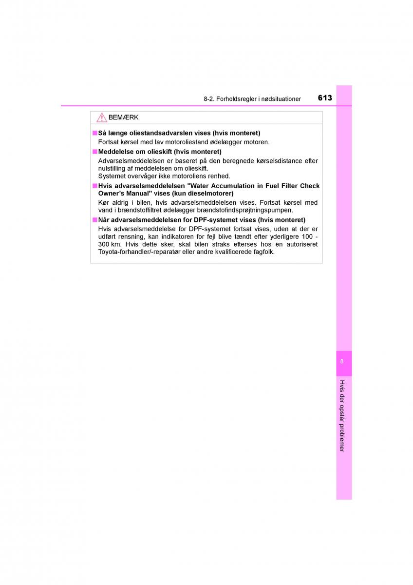 Toyota RAV4 IV 4 Bilens instruktionsbog / page 613