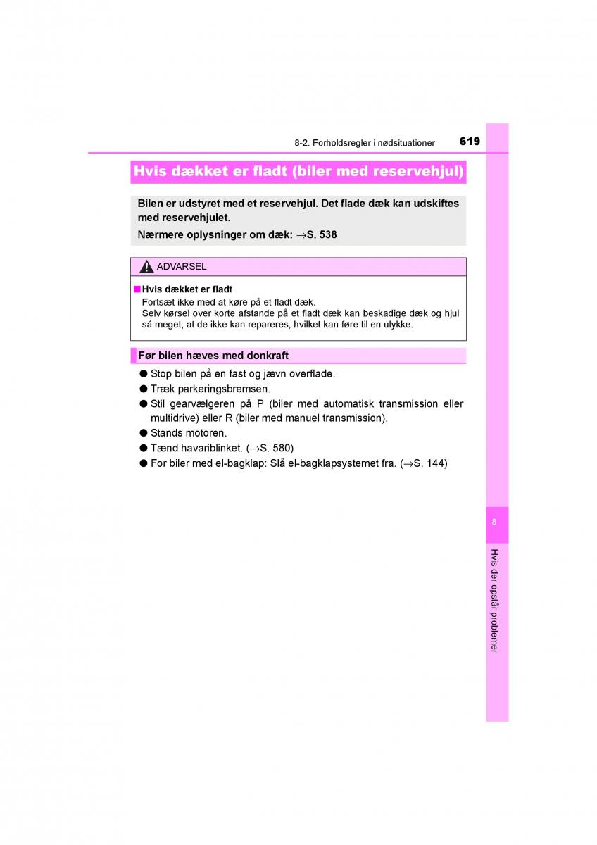 Toyota RAV4 IV 4 Bilens instruktionsbog / page 619