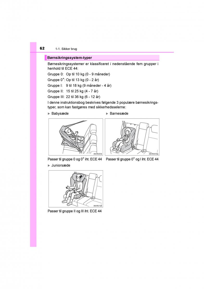 Toyota RAV4 IV 4 Bilens instruktionsbog / page 62