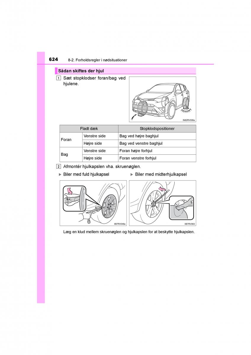 Toyota RAV4 IV 4 Bilens instruktionsbog / page 624