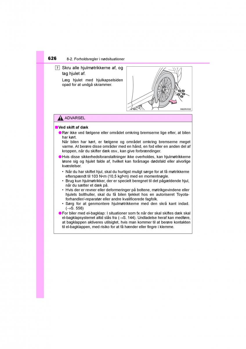 Toyota RAV4 IV 4 Bilens instruktionsbog / page 626