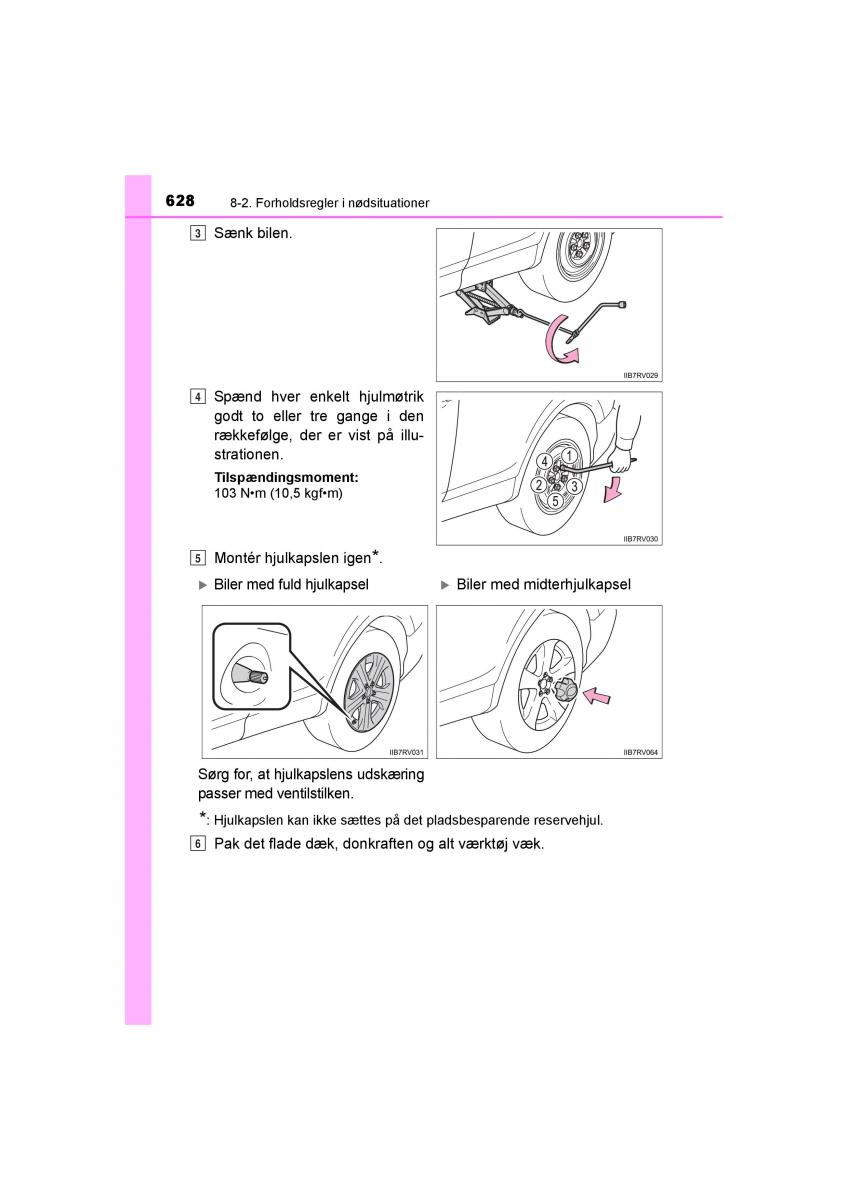 Toyota RAV4 IV 4 Bilens instruktionsbog / page 628