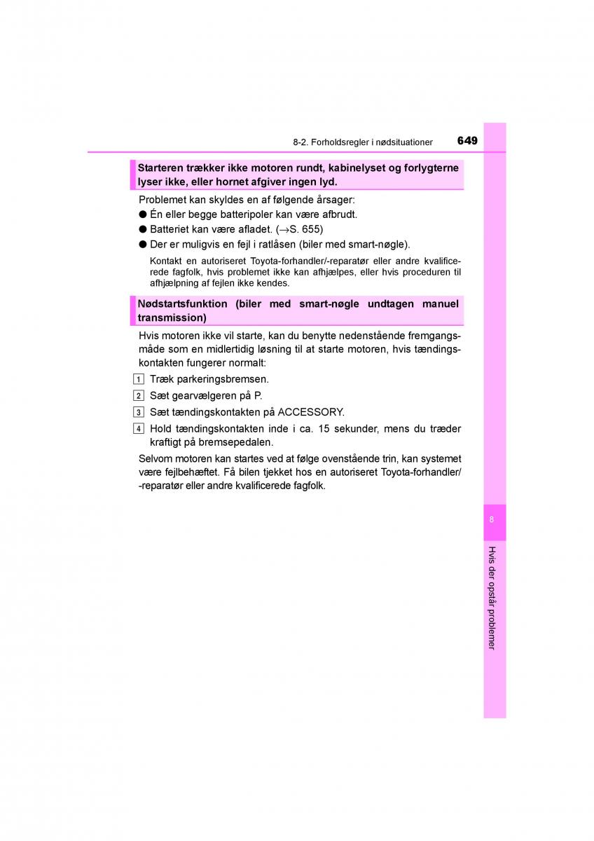 Toyota RAV4 IV 4 Bilens instruktionsbog / page 649