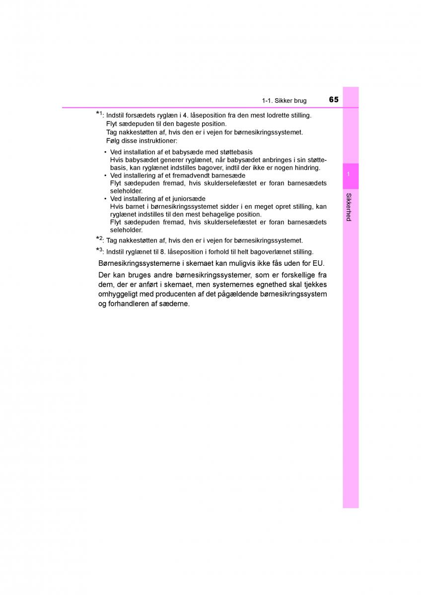 Toyota RAV4 IV 4 Bilens instruktionsbog / page 65