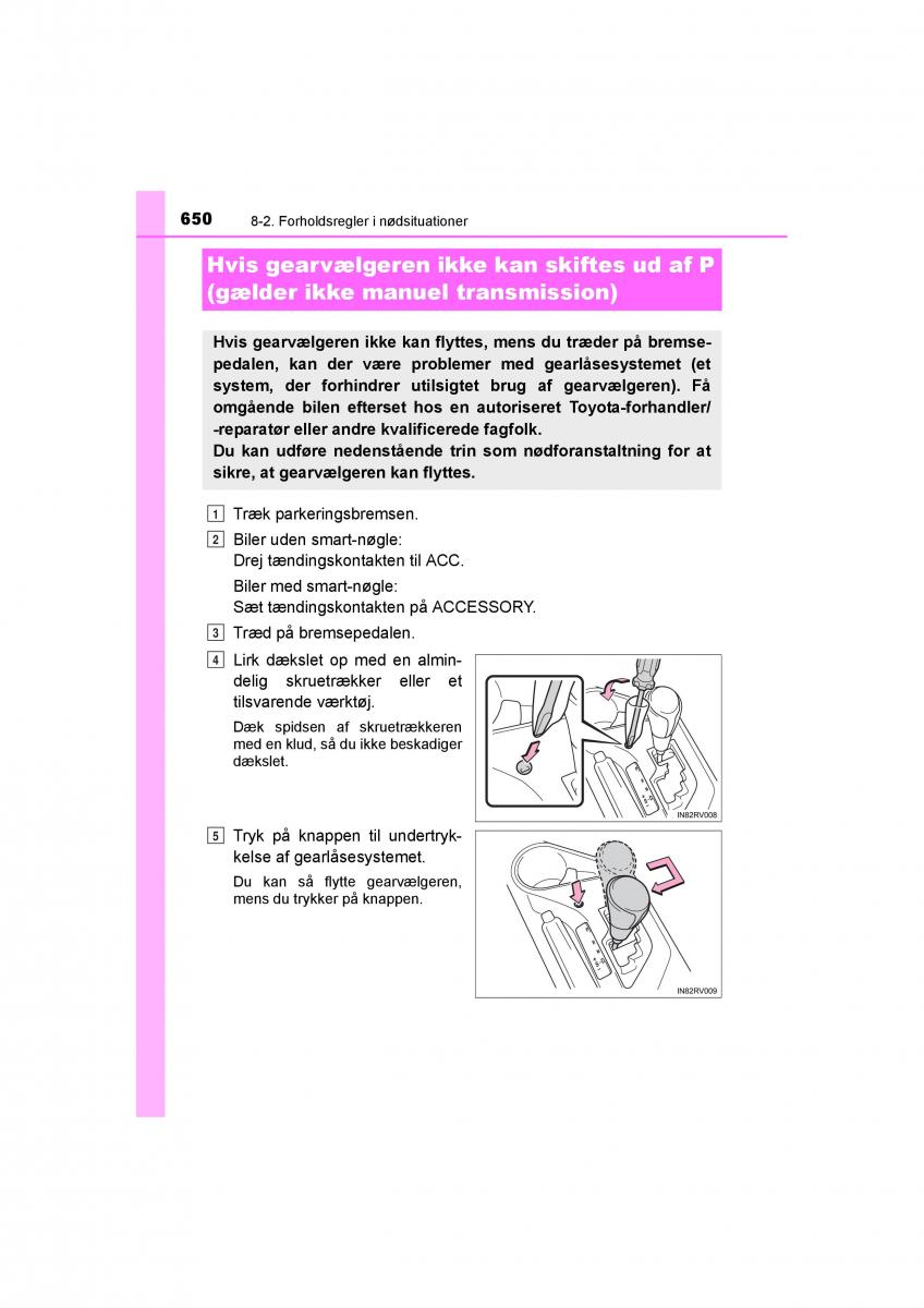 Toyota RAV4 IV 4 Bilens instruktionsbog / page 650