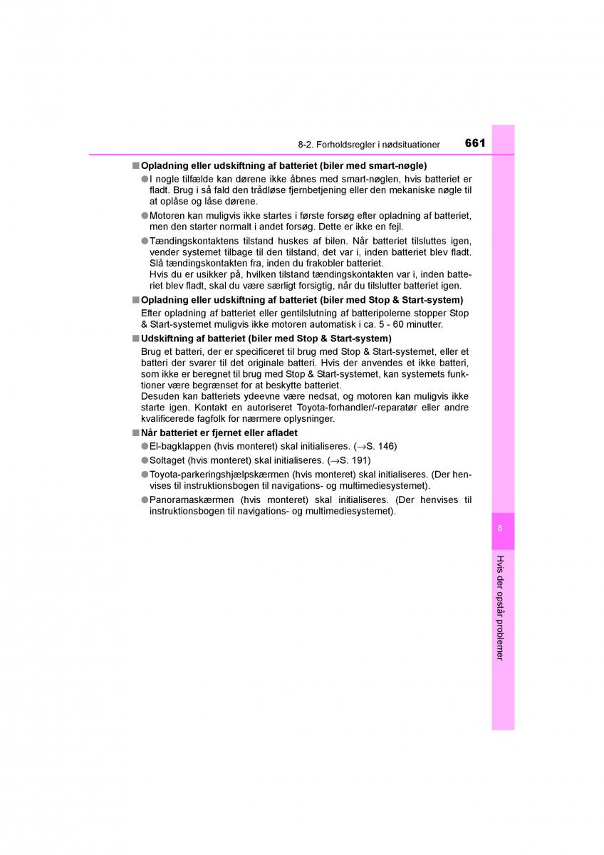 Toyota RAV4 IV 4 Bilens instruktionsbog / page 661