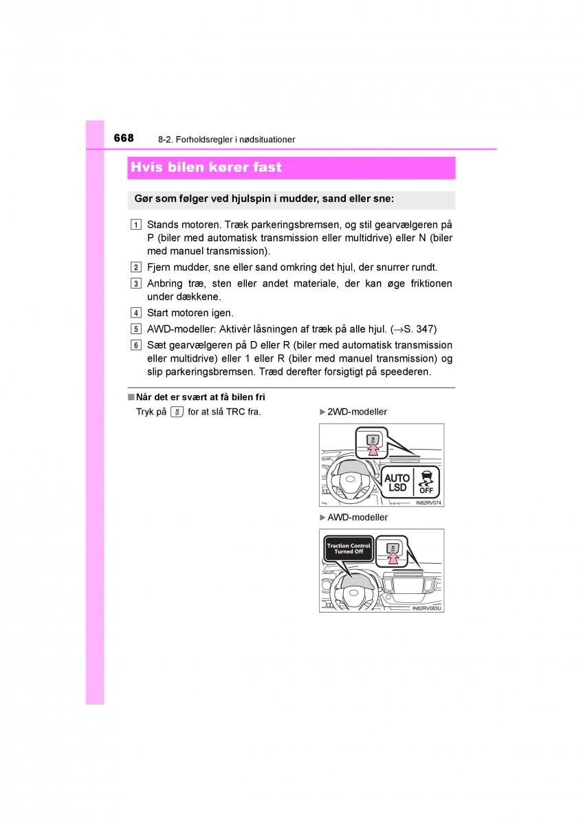 Toyota RAV4 IV 4 Bilens instruktionsbog / page 668