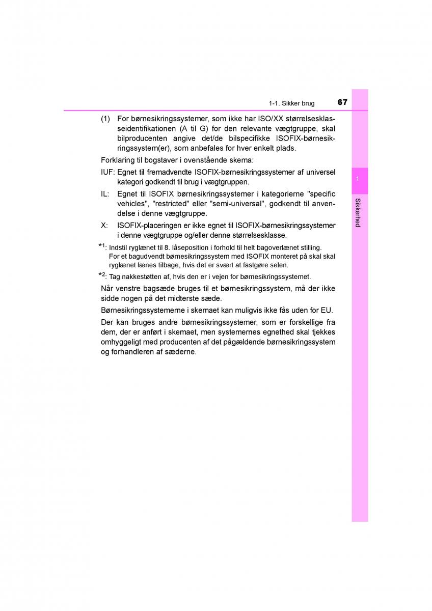 Toyota RAV4 IV 4 Bilens instruktionsbog / page 67