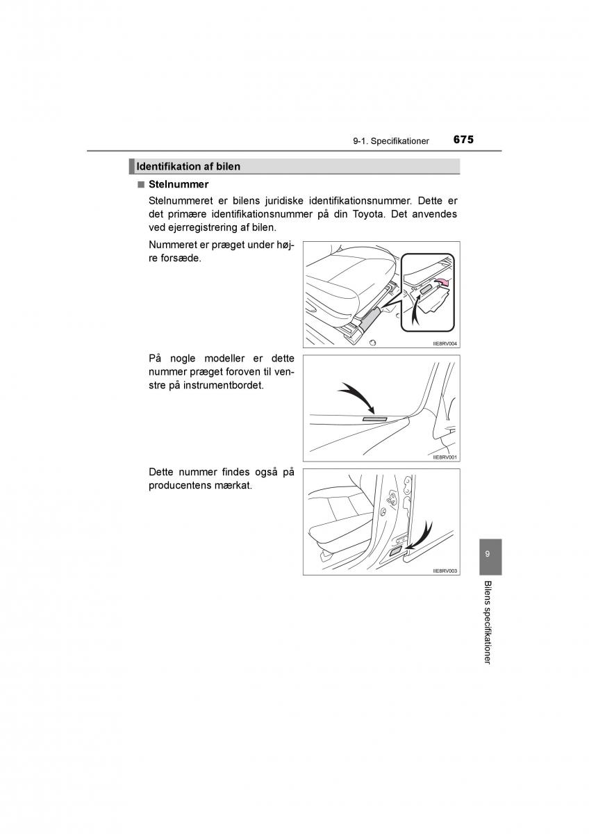 Toyota RAV4 IV 4 Bilens instruktionsbog / page 675