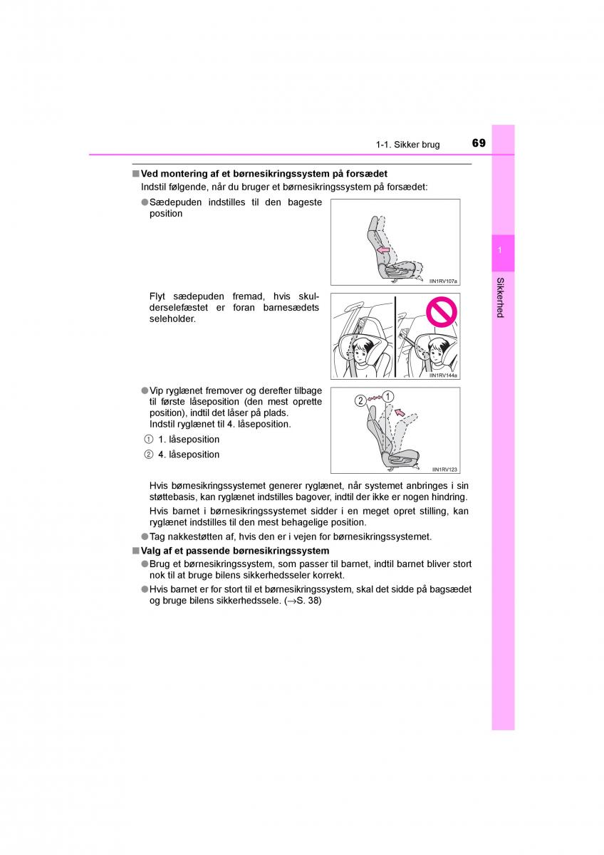 Toyota RAV4 IV 4 Bilens instruktionsbog / page 69